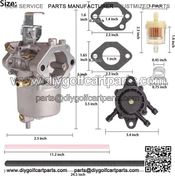 Golf Cart FE290 Carburetor Fuel Pump for 1998-up Club Car DS Precedent Carryall - Image 3