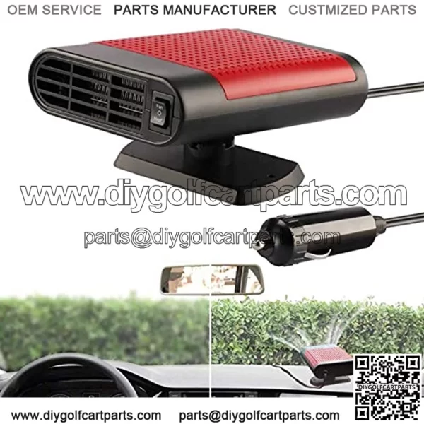 12V Portable Car Heating Heater Fan Window Defroster Demister Air Purifier Hot, Golf Cart & Truck Heater, Camping Heater Fan, Car Heater That Plugs Into Cigarette Lighter
