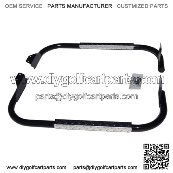 Yamaha DRIVE/ G29 Golf Cart Set - BLACK w/ Diamond Plate Side Step (Fits 2007+)