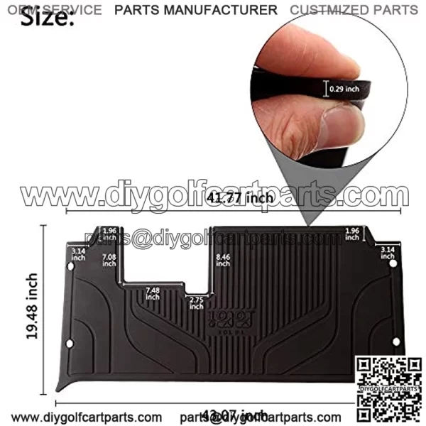 Golf Cart Floor Mat for EZGO RXV, Silica Gel Mat - Image 3