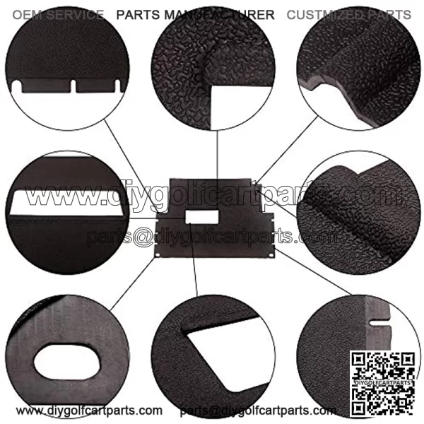 Golf Cart Floor Mat for Club Car Precedent 2004-up Gas and Electric, Full Coverage Black - Image 4