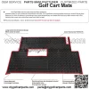 Golf Cart Mat Full Coverage Floor Liner for Club Car Precedent (2004-2022), Onward & Tempo (2017-2022), Villager & V4L (2019-2022), Non-Slip and Easy to Clean - Black Trim/Red Trim - Image 2