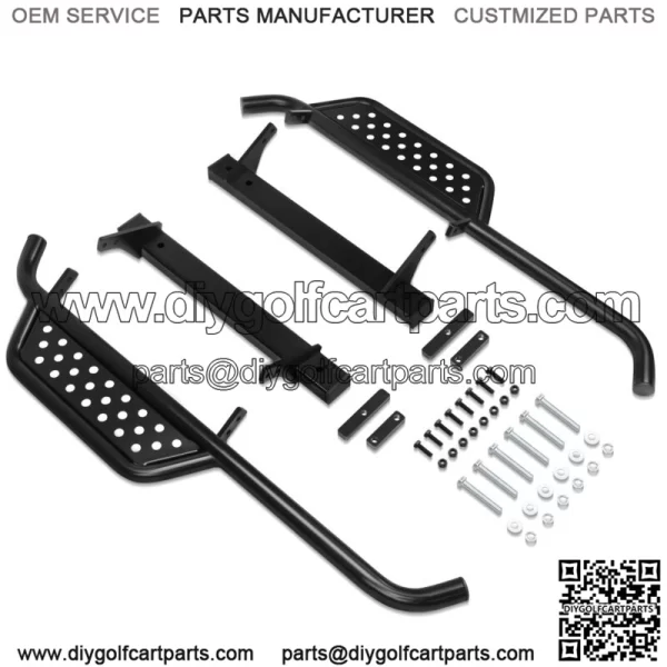 Heavy Duty Nerf Bars Running Boards for EZGO TXT 1996-2021 Golf Cart(Set of 2)