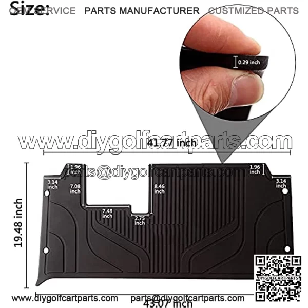 Golf Cart Mat Coverage Floor Liner Non-Slip & Wear-Resistant Silicone Fit Golf Cart EZGO RXV (2022 Update) - Image 2
