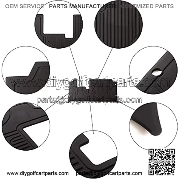 Golf Cart Mat Coverage Floor Liner Non-Slip & Wear-Resistant Silicone Fit Golf Cart EZGO RXV (2022 Update) - Image 3