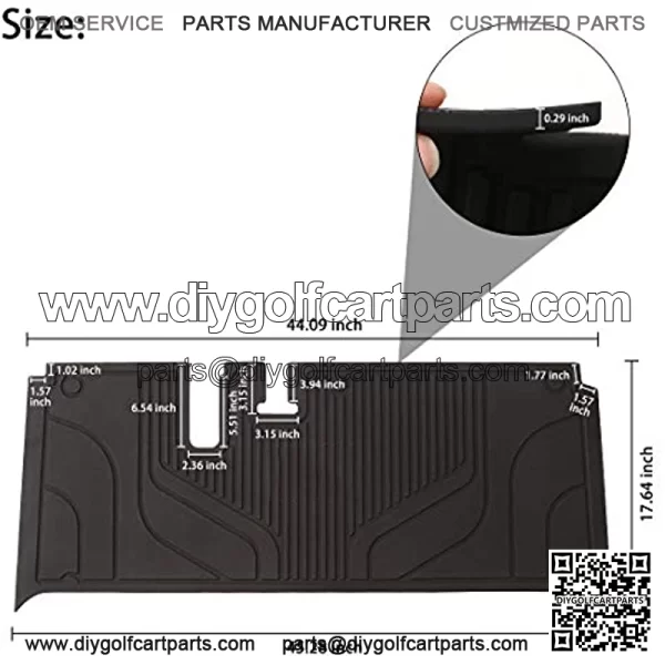 Golf Cart Floor Mat for Yamaha G29 Drive/Drive 2,high Temperature Resistant Silica Gel Mat,8mm Thick Not Deformed Non-Slip Non Curl up Odorless Golf Cart Floor Liner Mat - Image 2