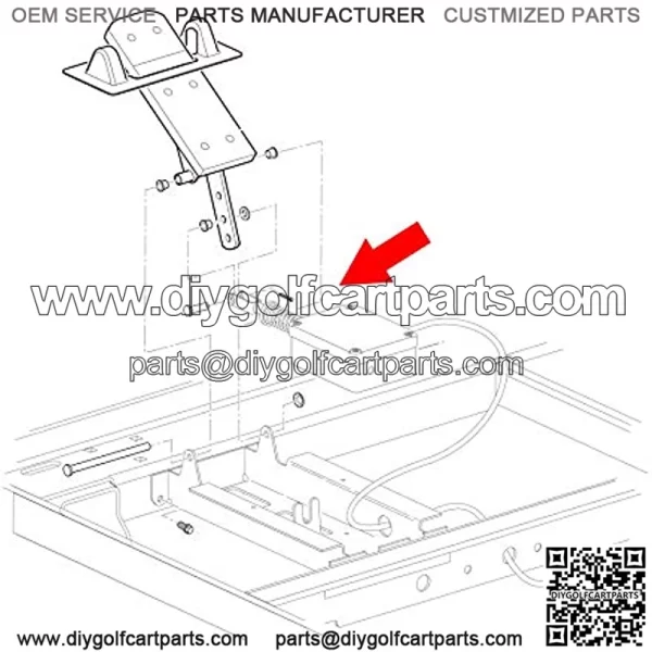 Accelerator Pedal Box Assembly for EZGO TXT 2000-up Electric Golf Cart (PDS Model only), OEM# 73333-G05 73333G05 - Image 2