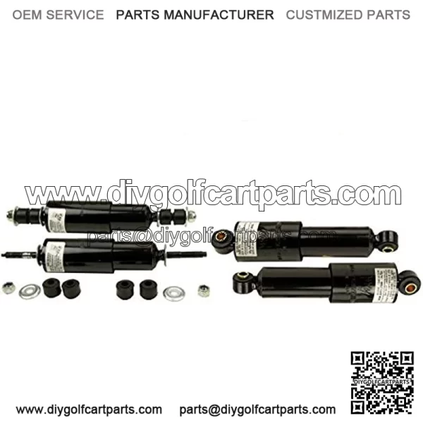 Golf Cart Rear & Front Shock Absorbers - Fits Club Car DS 1981-2008 Electric