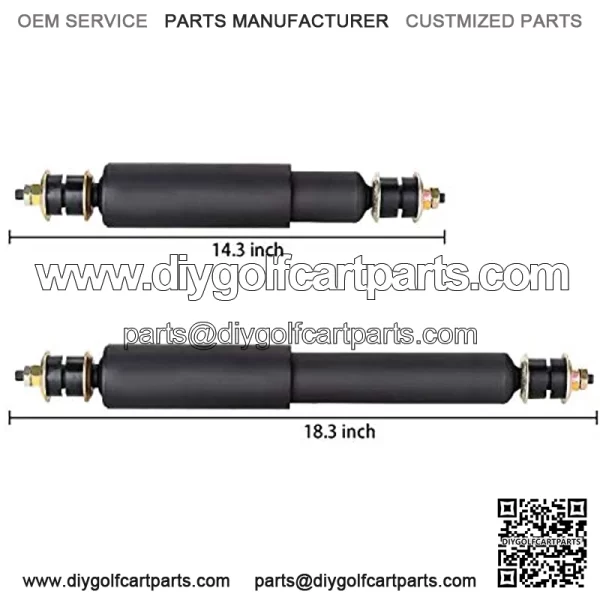 Golf Cart Front and Rear Shock Absorbers for TXT Golf Carts 1994+, Replaces OEM# 76418-G01, 70248-G01, 70324-G01, 76419-G01 - Set of 2 - Image 4
