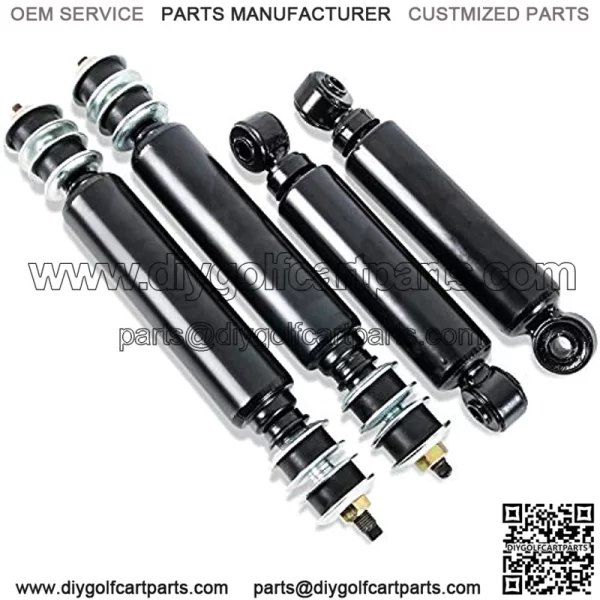 2 Pair Golf Cart Front and Rear Shock Absorbers Compatible with Club Car DS 1981-2011 Electric & Gas / G&E, 2004-Up Precedent Replace 1014236 1014235