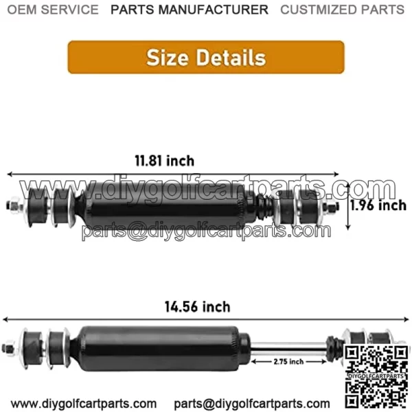 Golf Cart Rear Shock Absorber for Club Car Precedent 1013164 102588501 & Club Car DS Gas Electric Golf Cart 1988-up DS, G&E 2004-Up - Image 3