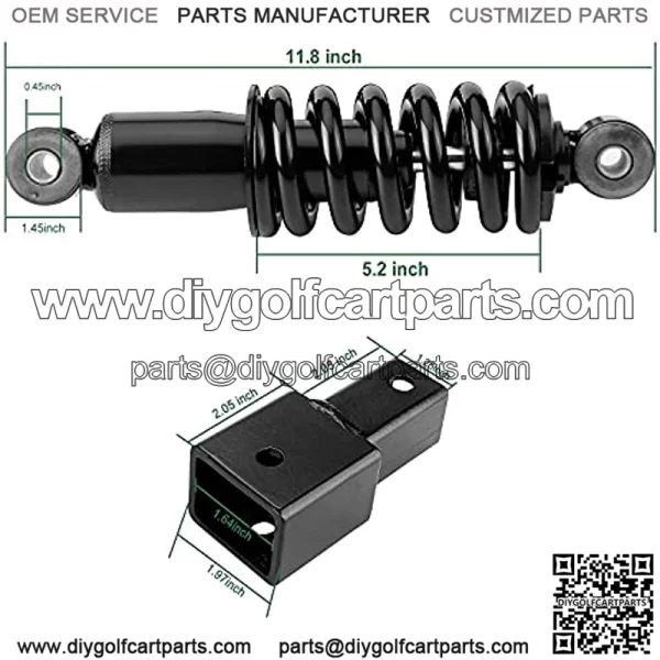 Yamaha G29 Heavy Duty Rear Shock Absorbers Assembly Kit for Golf Cart Gas & Electric Models, Replaces #JR6-F2210-00 - Image 3