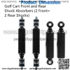 Golf Cart Front and Rear Shock Absorbers Replacement for Club Car DS 1981-2011 Precedent 2004-up 1014235, 1015813 (2 Front+2 Rear Shocks) - Image 3