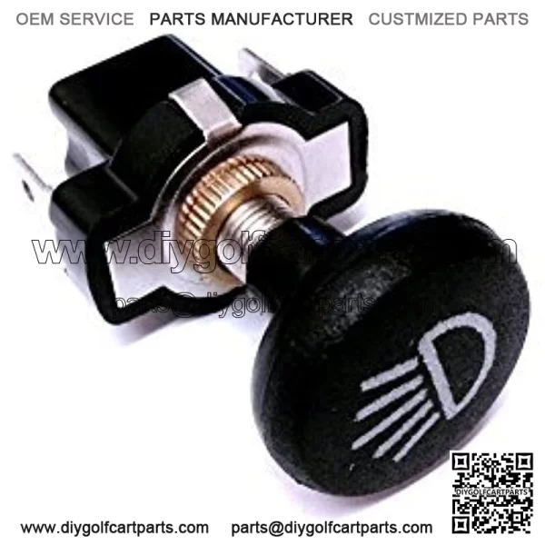 Golf Cart Push / Pull Headlight Switch Button For Club Car, EZGO, Yamaha By LLC
