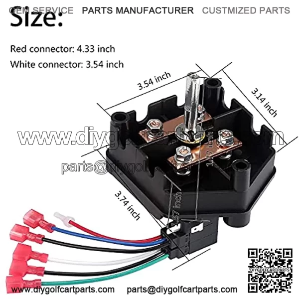 Heavy Duty Forward and Reverse Switch for Club Car DS 1996-up 48V Powerdrive System Golf Cart - Image 3