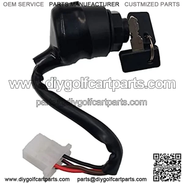 Ignition Key Switch 4 Pins Fits Yamaha G14 Gas/Electric Golf Cart Models JN3-82510-00-00 - Image 4