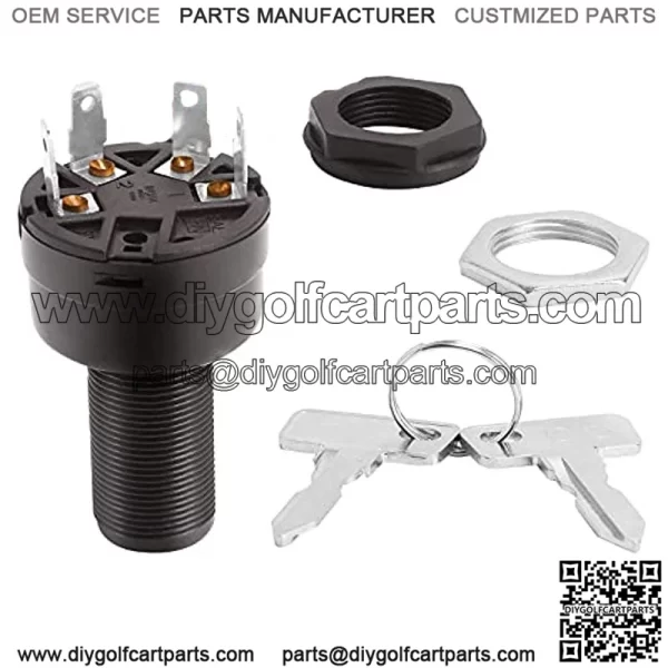 4-pin Ignition Key Switch for Club Car Precedent 2004-up Gas Golf Cart, Replace OEM 102515101
