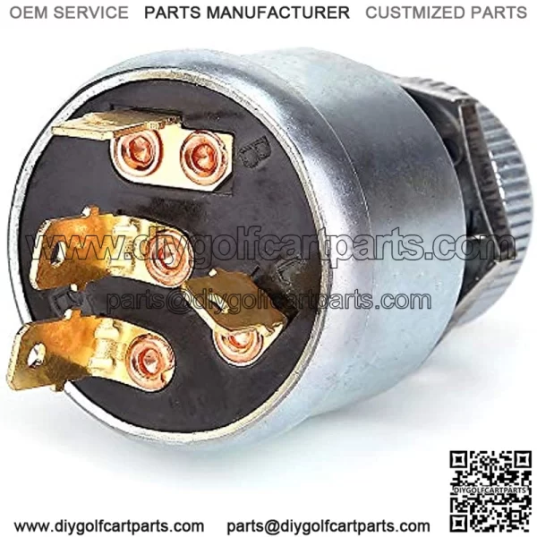 Ignition Switch for EZGO Gas & Electric, 3-Way 4-Terminal with 2 Standard Keys, OEM# 33639G01 33639-G01 - Image 3