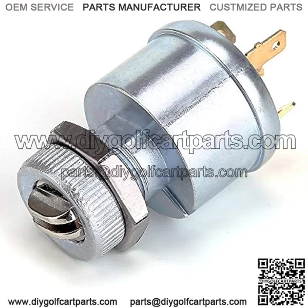Ignition Switch for EZGO Gas & Electric, 3-Way 4-Terminal with 2 Standard Keys, OEM# 33639G01 33639-G01 - Image 4