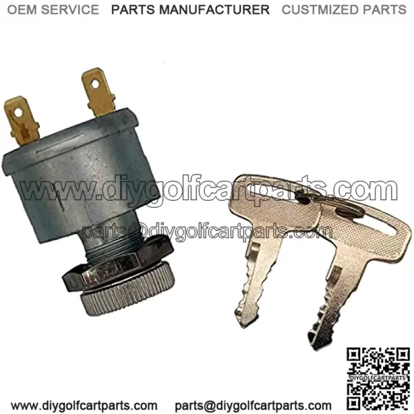 Ezgo Golf Cart Key Switch 2 Terminal E-Z-G-O Ignition Switch