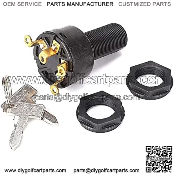 Ignition Key Switch for Club Car DS 1996-up 12V Gas Golf Cart, OEM# 101826301, 1012505 - Image 4