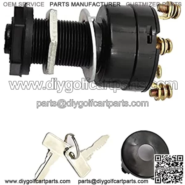Ignition Key Switch Compatible with Club Car Golf Cart DS 1996-up Replace Part Number Keys 1012505 Ignition Switch 101826301 - Image 2