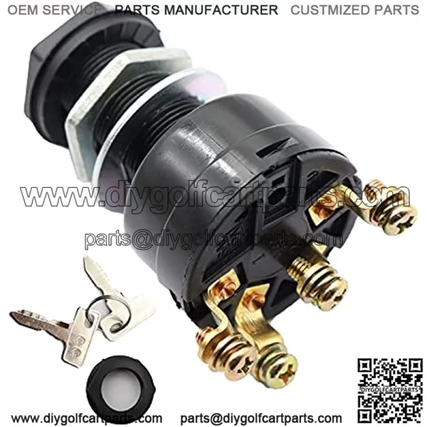 Ignition Key Switch Compatible with Club Car Golf Cart DS 1996-up Replace Part Number Keys 1012505 Ignition Switch 101826301 - Image 3