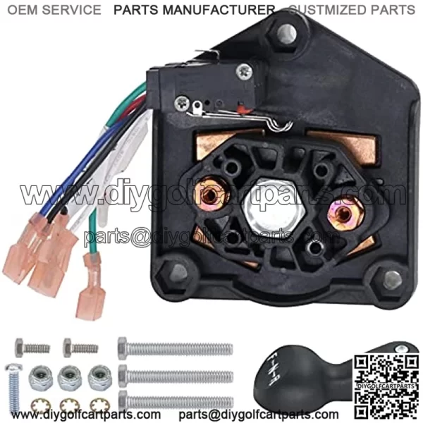 Golf Cart 48 Volt Forward Reverse Switch Assembly, Handle, screws and nuts kit, Heavy Duty Forward and Reverse Switch, Fits Club Car DS Electric 1996 and Newer 48V, Replaces Club Car 101753005 - Image 3