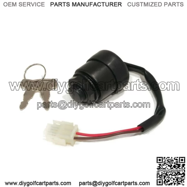 Key Switch with Wire Harness & Keys for 1993-2001 Yamaha G11 Gas Golf Cart Motor