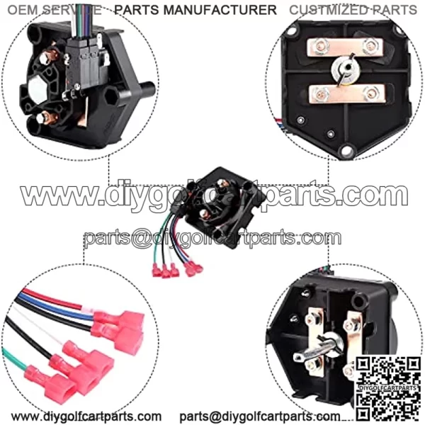 Golf Cart 48V Heavy Duty Forward & Reverse Switch Assembly for 1996-up Club Car DS Models OEM# 101753005 - Image 3