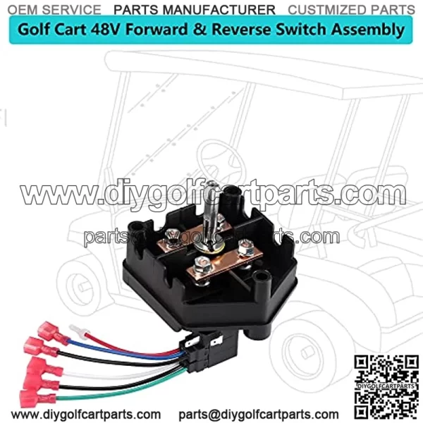 Golf Cart 48V Heavy Duty Forward & Reverse Switch Assembly for 1996-up Club Car DS Models OEM# 101753005 - Image 4