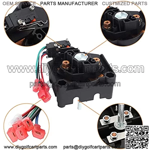 Club Car 48 Volt Forward Reverse Switch Assembly and Handle for Club Car DS 1996-Up Golf Carts&Resistor Assembly for Club Car, Columbia, E-Z-Go, Replaces Club Car 101753005 - Image 4