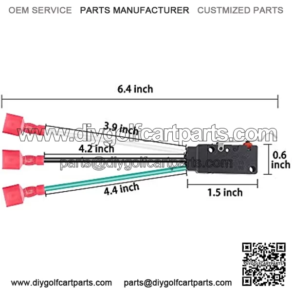 Golf Cart Reverse Warning Limit Switch Fits Club Car DS G&E 1999-UP OEM# 1019791-01 101979101 - Image 4