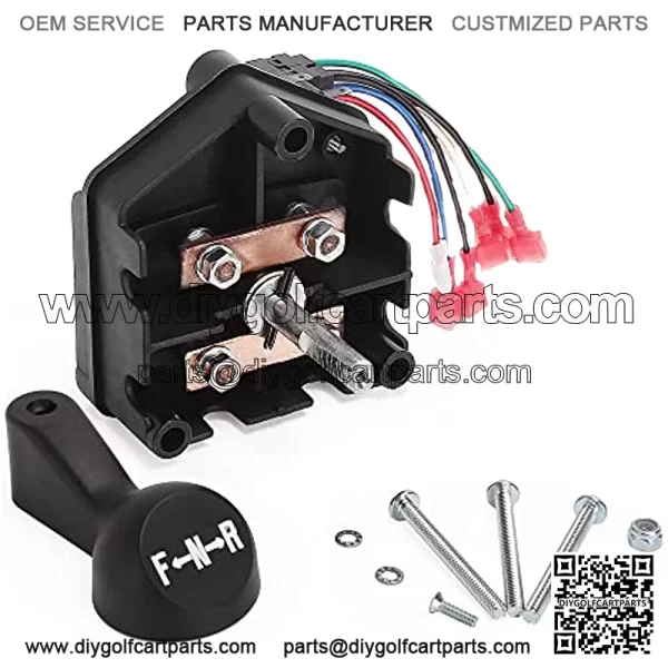 Golf Cart Forward and Reverse Switch with Handle Fits Club Car 96-Up DS 48 Volt, Replaces 101753005
