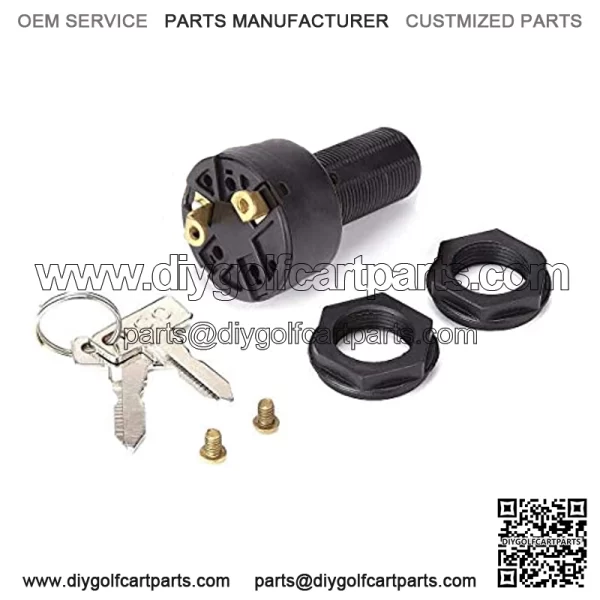 Golf Cart Ignition Key Switch for Club Car DS 1996-Up, Golf Cart Starter Switch for Electric Golf Cart OEM #101826201 36/48 Volts