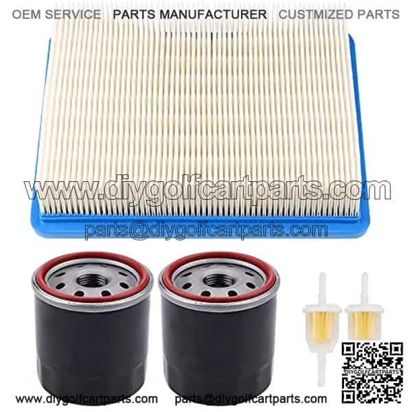 Tvent 1015426 Air Filter + Fuel Filter Replacement for Club Car FE290 FE350 4-Cycle DS Gas Golf Cart Models 1992 and Up