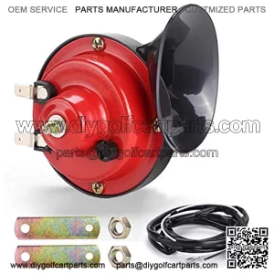 Universal 12 Volt Golf Cart Electric Horn Kit for EZGO, Club Car, Yamaha or UTV, ATV, Boat