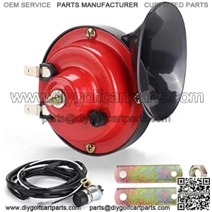 Universal 12 Volt Golf Cart Horn Kit for EZGO, Club Car, Yamaha, Floor Mount Button