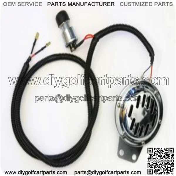GOLF CART HORN KIT BUTTON WIRE HARNESS CLUB CAR YAMAHA EZ-GO