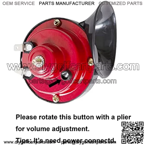 12V Universal Golf Cart Horn Kit with Floor Mount Button for Club Car, EZGO, Yamaha, UTV, ATV, Boat - Image 3