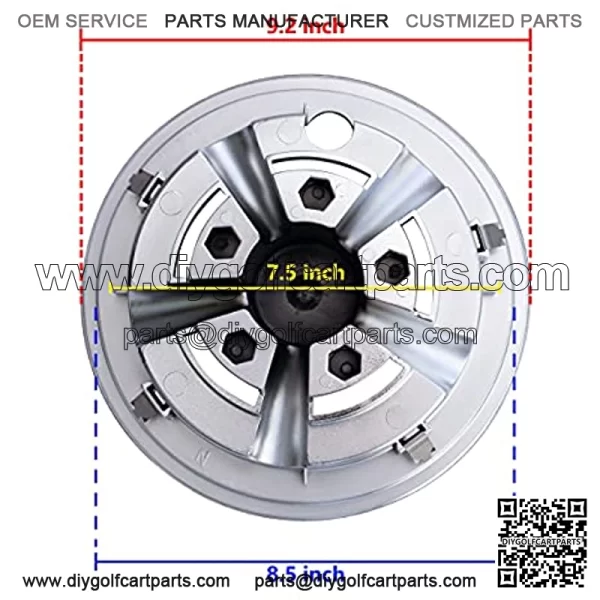 Golf Cart Wheel Covers Hub Caps for Most Golf Carts 8 inch(Set of 4) - Image 4