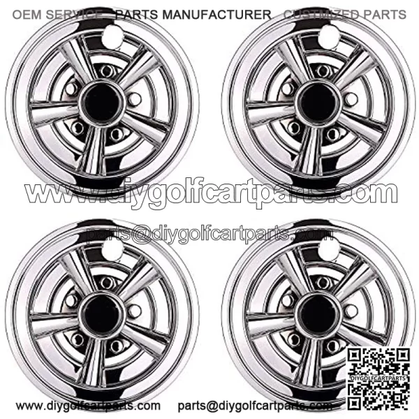 Golf Cart Wheel Covers Hub Caps for Yamaha/Club CAR/EZ-GO Par Car 8" (Set of 4) - Image 2