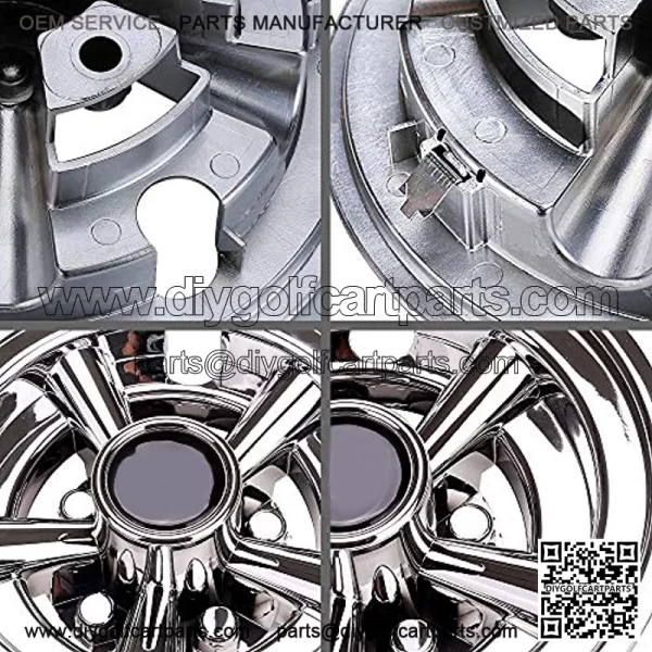 Golf Cart Wheel Covers Hub Caps for Yamaha/Club CAR/EZ-GO Par Car 8" (Set of 4) - Image 3