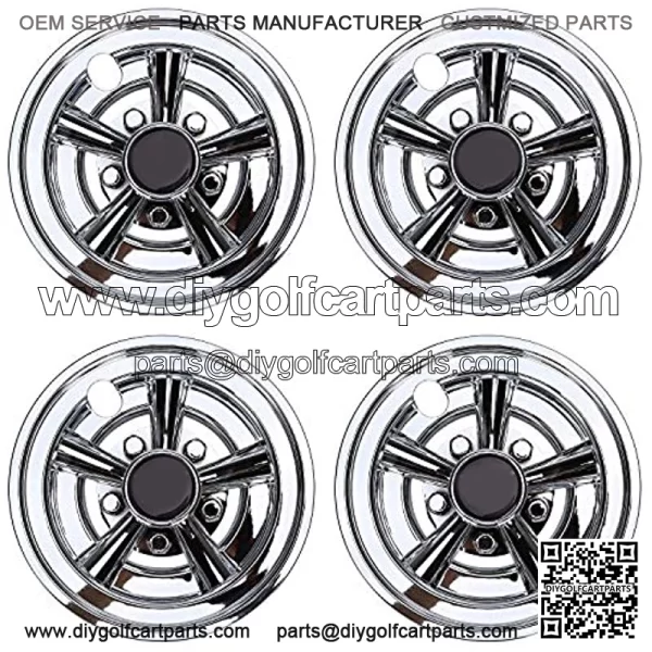 Golf Cart Wheel Covers 8 Inch Set of 4, Wheel Caps for Standard Golf Cart Rims,Fit for EZGO,Yamaha,Club Car - Image 2