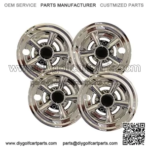 4 Golf Cart Wheel Covers Hub Caps 8" Silver For YAMAHA CLUB CAR EZGO