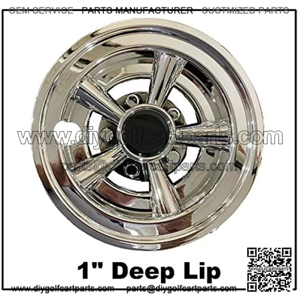 4 Golf Cart Wheel Covers Hub Caps 8" Silver For YAMAHA CLUB CAR EZGO - Image 2