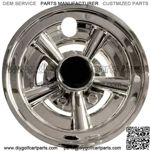 4X 8 Chrome Golf Cart Wheel Covers for EZGO, Club Car, Yamaha Carts