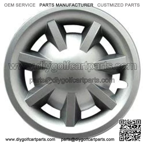 Replacement For Ezgo/Cushman/Textron 8 Inches Metallic Silver Hubcap For Electric Txt Freedom 2015 Golf Cart