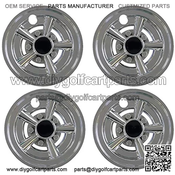 NEW 8" Golf Cart Hub Cap Wheel Cover Chrome Hubcaps