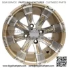 12" Golf Cart Wheel, Machined/Pearl Rim & Center Cap, 12x7 ET-25